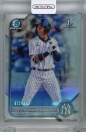 2022 Topps Bowman Oswaldo Cabrera Chrome Prospects Base Refractor #BCP-17 1st【455/499】 New York Yankees
