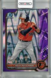 2022 Topps Bowman Adley Rutschman Chrome Prospects Purple RayWave #BCP-29 【005/250】 Baltimore Orioles