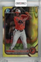 2022 Topps Bowman Draft Colton Cowser Base Chrome Yellow Lava #BDC-149【54/75】 Baltimore Orioles