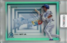 2022 Topps Bowman Bobby Witt Jr. Bowman in 3-D! Aqua #B3D-14【116/125】 Kansas City Royals