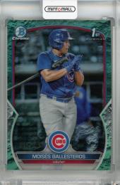 2023 Topps Bowman Moises Ballesteros Chrome Prospects Aqua Lunar Crater #BCP-11 1st【045/125】 Chicago Cubs