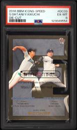 2016 BBM ICONS DC03 大谷翔平&菊池雄星 ダイカットカード【02/35】【PSA EX-MT 6】 (MSV#2265)