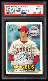 2018 Topps Heritage Real One Autographs #ROASO Shohei Ohtani 【PSA MINT 9】 Los Angeles Angels