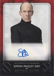 2020 TOPPS Star Wars The Rise of Skywalker Series Two Red Parallel Autograph Simon Paisley Day as General Quinn 【79/99】