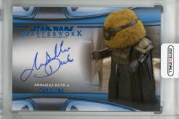 2021 Topps Star Wars Masterwork  Annabelle Davis as Thromba Autographs Blue Foil(パラレル版) 02/99