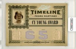 2005 Playoff Prime Cuts Pedro Martinez #T-19 Timeline Quad Relic Card【49/50】 Boston Red Sox ※裏面右上角に剥がれ有