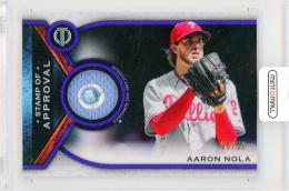 2021 Topps Tribute Aaron Nola #SOA-AN Certified Stamp of Approval relic Card【5/50】 Philadelphia Phillies