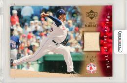 2003 Upper Deck Pedro Martinez #PA-PM Piece of the Action Boston Red Sox ※角に白欠け有