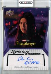 2024 Upper Deck Marvel Studios Series 1 Disney Plus Alaqua Cox as Maya Lopez Signature Sensations Inscriptions #SSB Auto