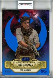 2025 Topps Star Wars Meiyo Poe Dameron Resistance Honor Blue Foil #RSH7【47/50】