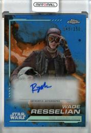 2024 Topps Chrome Star Wars Ryder McLaughlin as Wade Resselian Autographs Skywalker Blue Refractors #AURM【49/150】