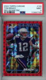 2024 Topps Chrome Tom Brady Red Geometric #120【4/5】【PSA9】