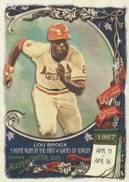 2023 Topps Allen and Ginter MLB #SS21 Lou Brock インサートカード Spotless Spans