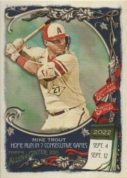 2023 Topps Allen and Ginter MLB #SS39 Mike Trout インサートカード Spotless Spans