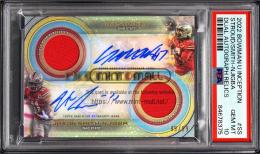 2022-23 Bowman Inception University #DADRSS Jaxon Smith-Njigba/CJ Stroud Dual Autograph Relics【89/99】【PSA GEM MT 10】 (MSV#0645)