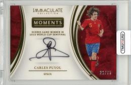 2016-17 Panini Immaculate Carles Puyol Moments Autograph(ON CARD)【26/75】 Spain