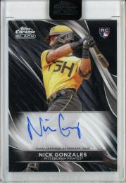 2024 Topps Chrome Black Nick Gonzalez Base Autograph Pittsburgh Pirates