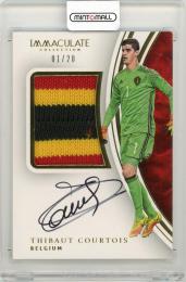 2016-17 Panini Immaculate Thibaut Courtois Premium Patch Autograph(ON CARD)【1/20 (Jersey Number Card)】 Belgium