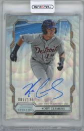 2019 BOWMAN Sterling Prospect Autographs Wave Refractors / KODY CLEMENS(Detroit Tigers) 【007/125】