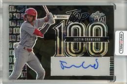 2023 Leaf Metal Justin Crawford Top 100 Autograph Crystal Black【4/4】 Philadelphia Phillies