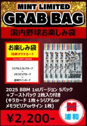 【国内野球お楽しみ袋】2025 BBM 1stバージョン 5パック + ブーストパック1個 (2枚入)