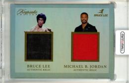 2024 Super Break Bruce Lee 50th Anniversary Keepsake Edition Bruce Lee & Michael B. Jordan #255 Dual Authentic Relics