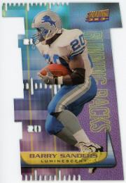 1999 Stadium Club 3X3 Luminescent #T2C Barry Sanders
