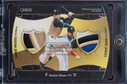 2015 BBM GENESIS 大谷翔平 コンボメモラビリアカード ホーム&ビジター パッチ版【2/5】 北海道日本ハムファイターズ