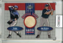 2001 Upper Deck Gold Glove Ichiro/John Olerud Official Issue Game-Used Ball Seattle Mariners