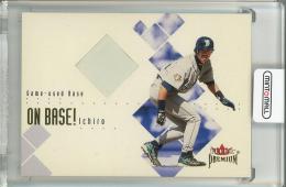 2002 Fleer Premium Ichiro On Base! Game-Used Base 【061/100】 Seattle Mariners
