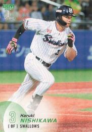 2025 BBM 1stバージョン #128 西川遥輝(ヤクルト) キラカード版レギュラーカード