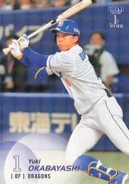 2025 BBM 1stバージョン #153 岡林勇希(中日) キラカード版レギュラーカード