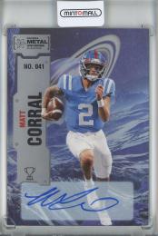 2022 SkyBox Metal Universe Champions Matt Corral Base Autographs/#041 Birmingham Stallions
