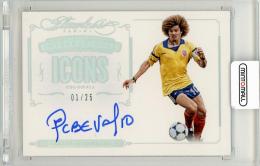 2015-16 Panini Flawless Carlos Valderrama International Icons Signature(ON CARD)【1/25】 Colombia