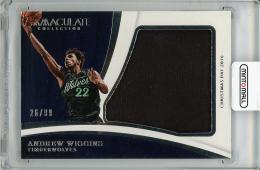 【裏面下側若干白欠けあり】2017-18 PANINI Immaculate Collection Andrew Wiggins Game Worn Material【26/99】