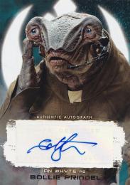 2017 TOPPS Star Wars The Last Jedi Series One Silver Parallel Autograph  Ian Whyte as Bollie Prindel 【15/25】