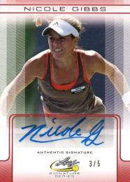 2017 LEAF Signature Series  Nicole Gibbs Autograph 3/5