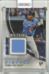 2025 Topps Update Chandler Simpson Major League Materials #MMUCSI Tampa Bay Rays