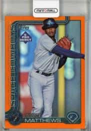 2025 Topps Pro Debut Brice Matthews Orange Foil #PD67【06/25】 Houston Astros