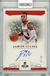 【表面上部エッジに変色あり】2017-18 PANINI National Treasures Damian Lillard Autograph【07/25】