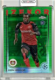 2024-25 Topps Uefa Club Competition Ken Izekor Green Prism Refractor Parallel【78/99】 Bayer 04 Leverkusen