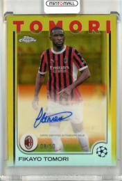 2024-25 Topps Uefa Club Competition Fikayo Tomori Chrome Autograph Gold Refractor Parallel【08/50】 AC Milan