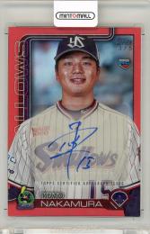2025 TOPPS NPB 中村 優斗 直筆サインカード【3/5】 東京ヤクルトスワローズ