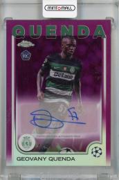 2024-25 Topps Chrome UEFA Club Competitions Geovany Quenda Chrome Autographs Magenta Refractors #CA-GQ RC ※初期傷あり【01/75(ファーストナンバー)】 Sporting Clube de Portugal
