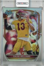 2022 Bowman University Chrome Caleb Williams Bowman U Chrome Prospects Base Refractor #50 1st USC