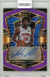 2020-21 Panini Select Basketball Isaiah Stewart Prizms Neon Purple Pulsar FOTL Rookie Autograph No. RS-STE【12/15】 Detroit Pistons