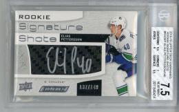 【ケースに微スレあり】2018-19 UPPER DECK Engrained Elias Pettersson Rookie Signature【137/149】【BGS7.5 NEAR MINT+】