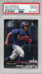 【ケースにスレあり】2017 TOPPS Bowman Ronald Acuna #BCP127 (1st Bowman)【PSA10 GEM MT】