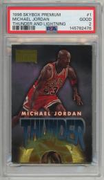 1996-97 SkyBox Premium Michael Jordan/Scottie Pippen Thunder and Lightning #1【PSA2】 Chicago Bulls