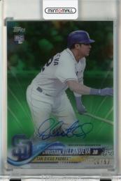 2018 Topps Clearly Authentic Christian Villanueva Autographs Green RC #CAACV【20/99】